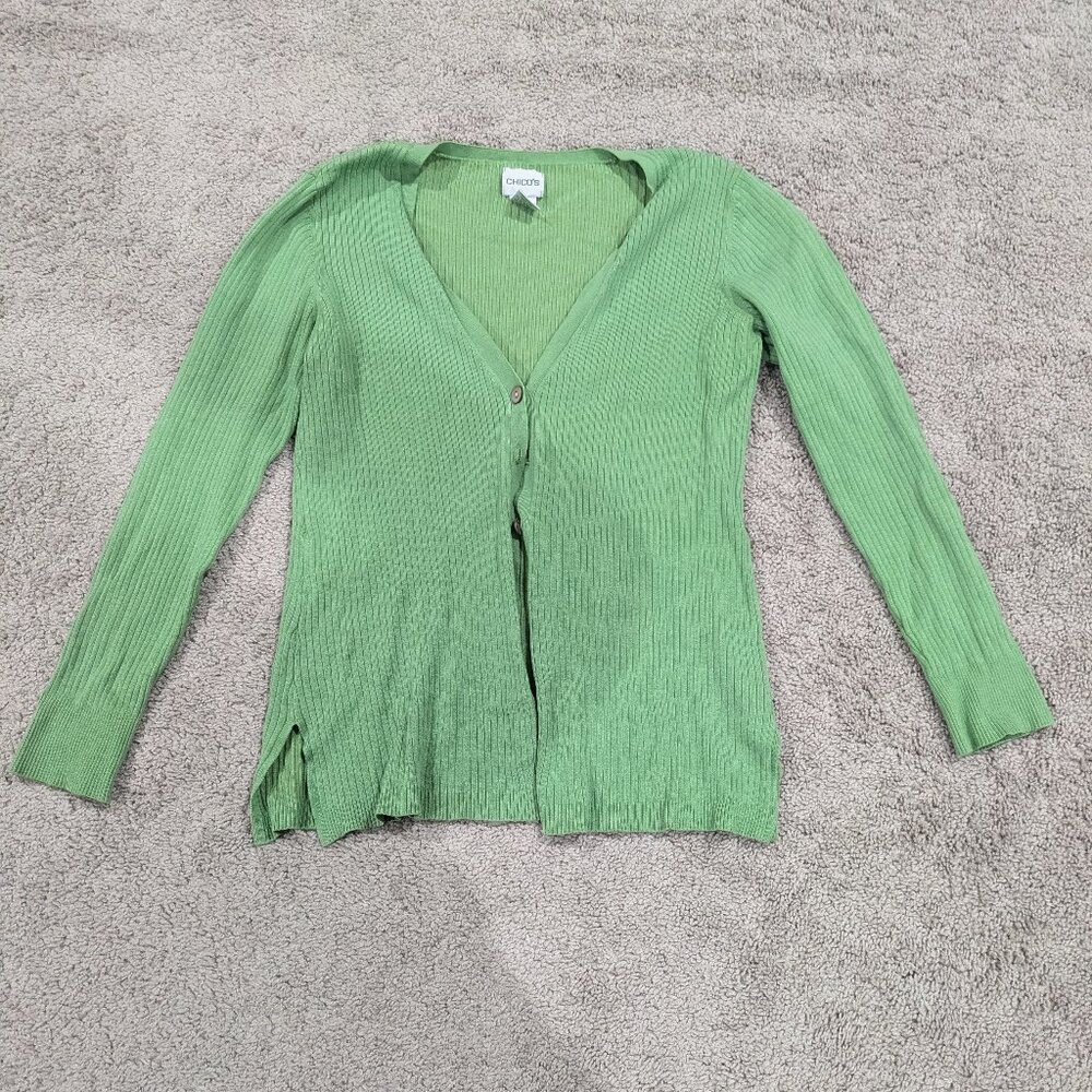 Chicos Green Cardigan‎
